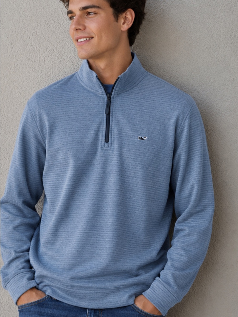 Vineyard Vines Men’s Light Blue Half-Zip Pullover